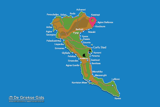 Waar ligt Corfu