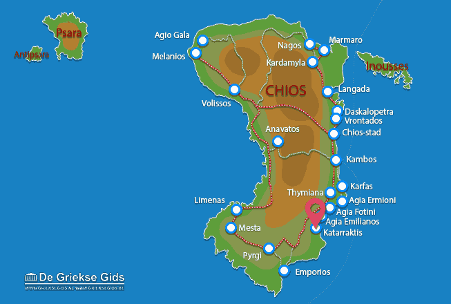 Waar ligt Katarraktis Waar ligt Chios