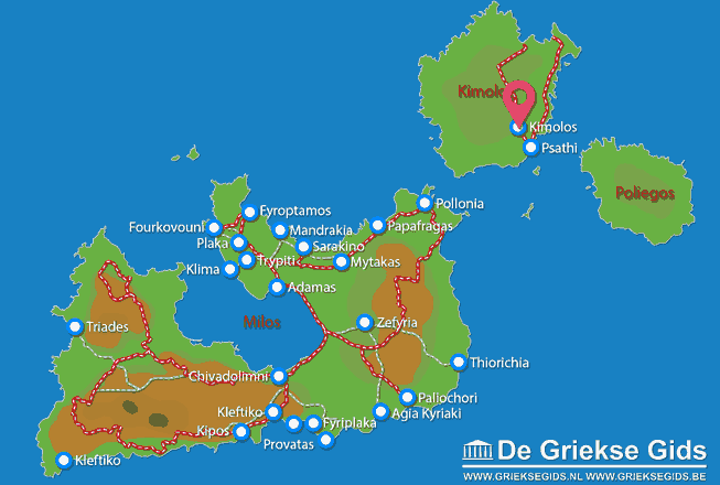 Waar ligt Kimolos