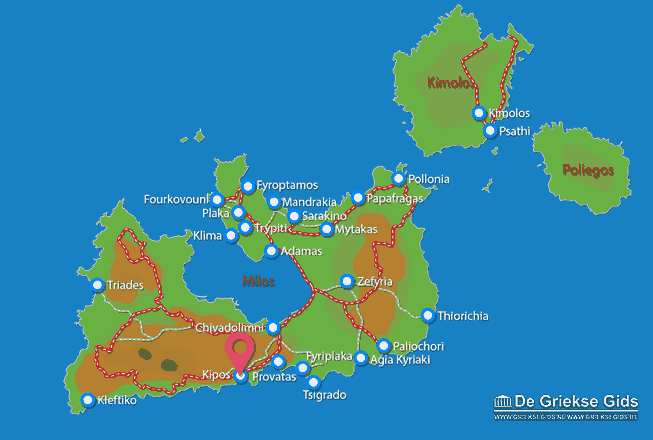Waar ligt Milos