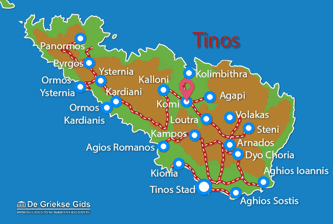 Waar ligt Komi Waar ligt Tinos