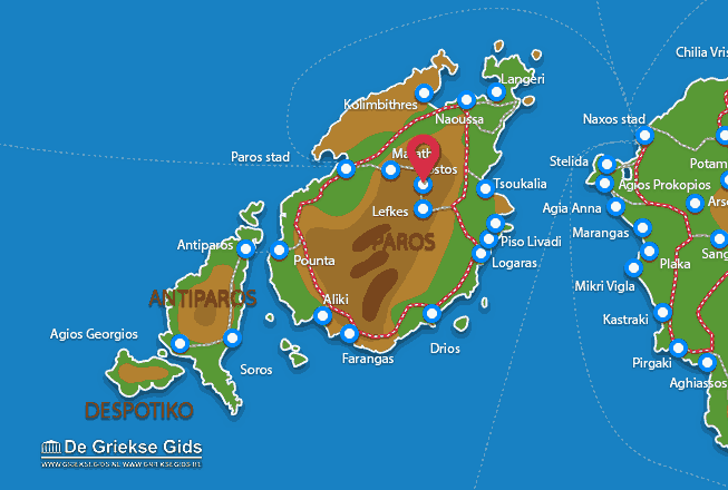 Waar ligt Paros