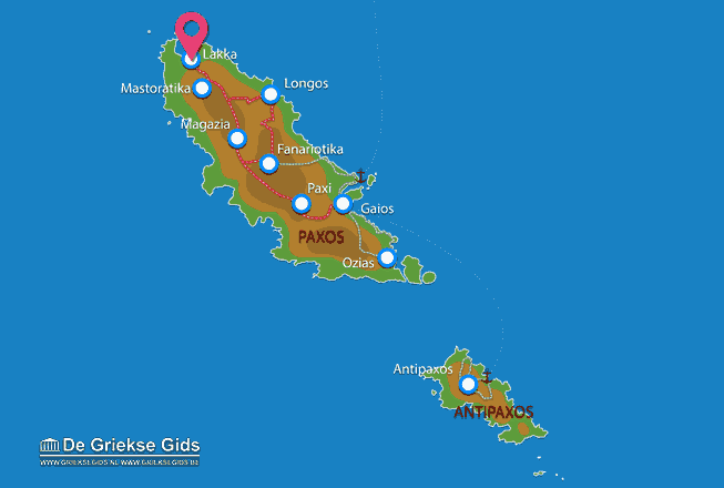 Waar ligt Lakka Waar ligt Paxos