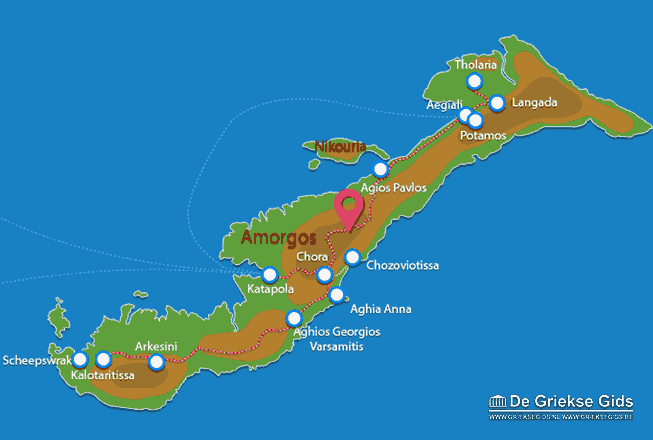 Waar ligt Amorgos