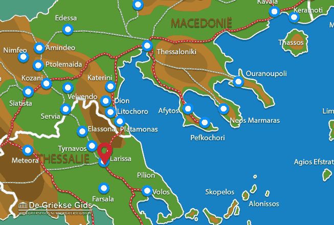 Waar ligt Larissa