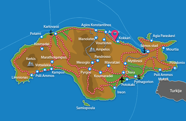 Waar ligt Samos