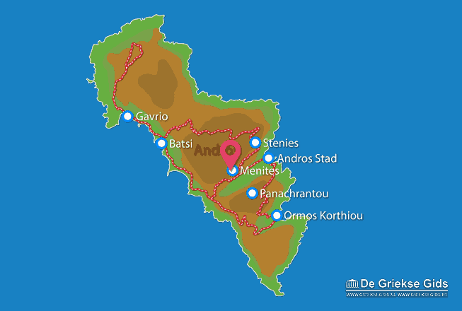 Waar ligt Menites Waar ligt Andros