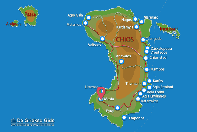 Waar ligt Chios