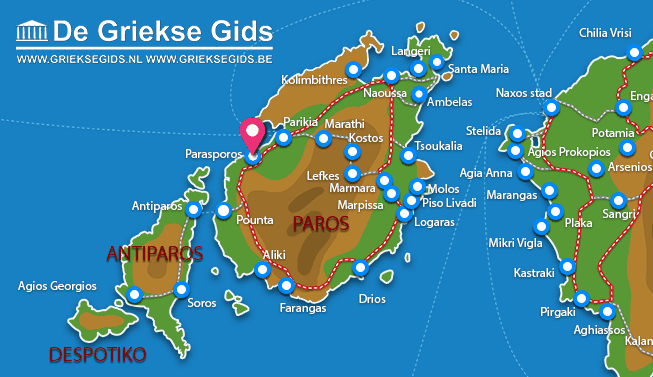 Kaart Paros Bay Sea Resort Hotel