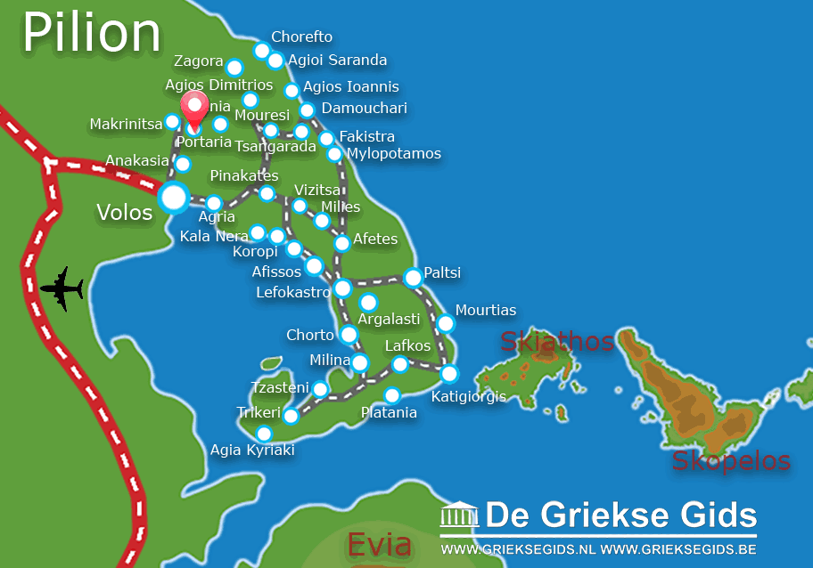 Waar ligt Portaria Pilion Waar ligt Magnisia