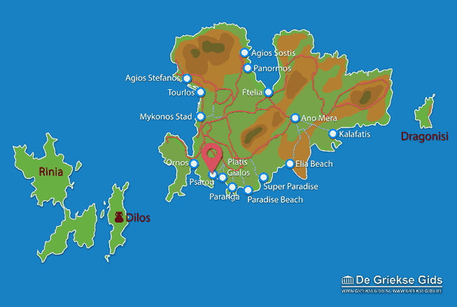 Waar ligt Mykonos