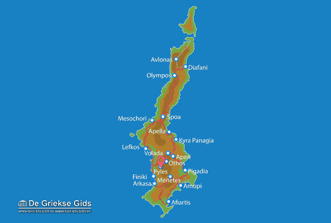 Waar ligt Pyles Waar ligt Karpathos