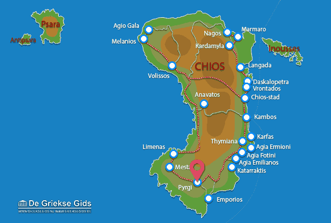 Waar ligt Chios