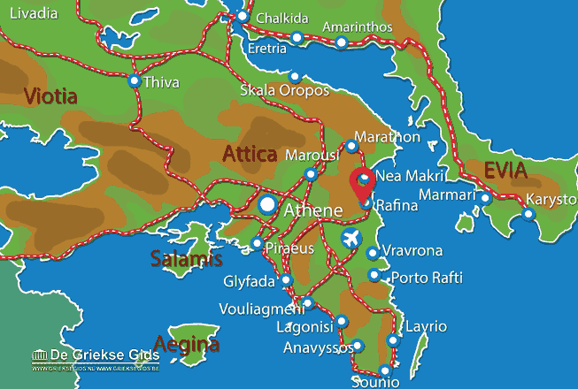 Waar ligt Rafina Waar ligt Attica