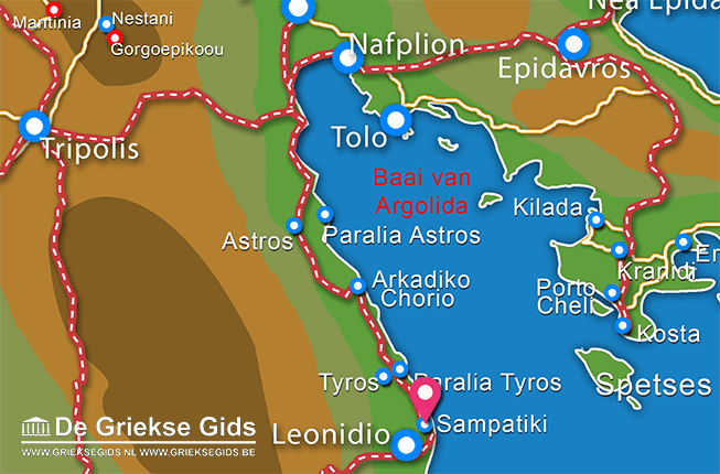 Waar ligt Sampatiki Waar ligt Arkadia