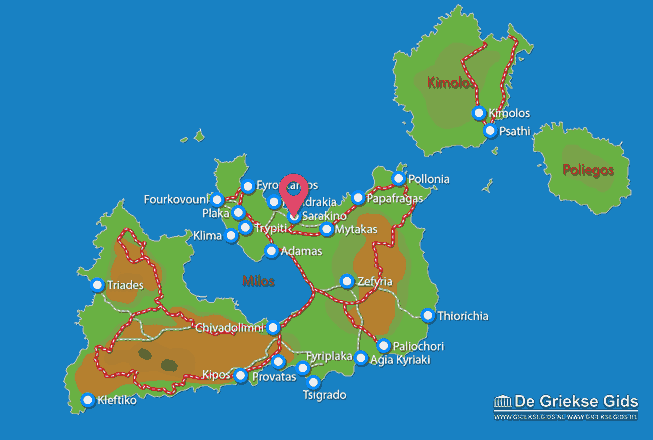 Waar ligt Milos