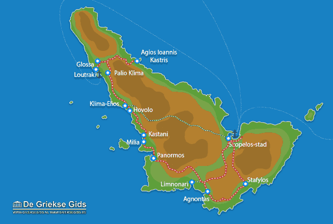 Waar ligt Vakantiefilm Skopelos Waar ligt Skopelos