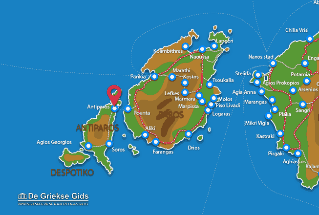 Waar ligt Antiparos