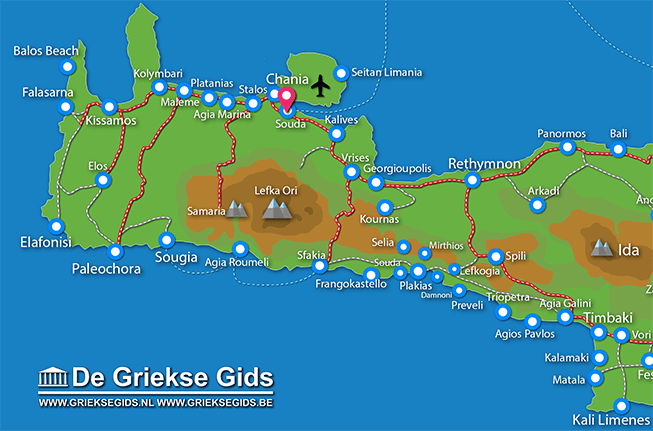 Waar ligt Chania Kreta