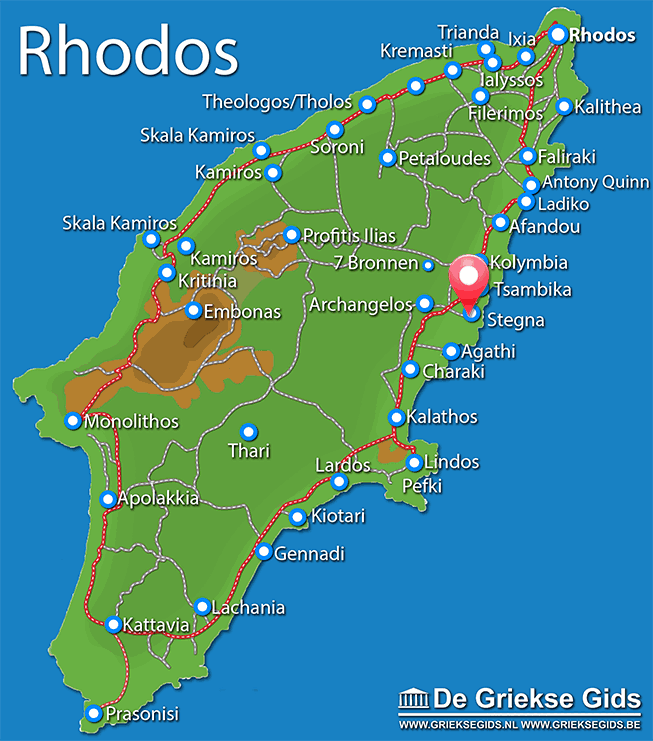 Waar ligt Stegna Waar ligt Rhodos