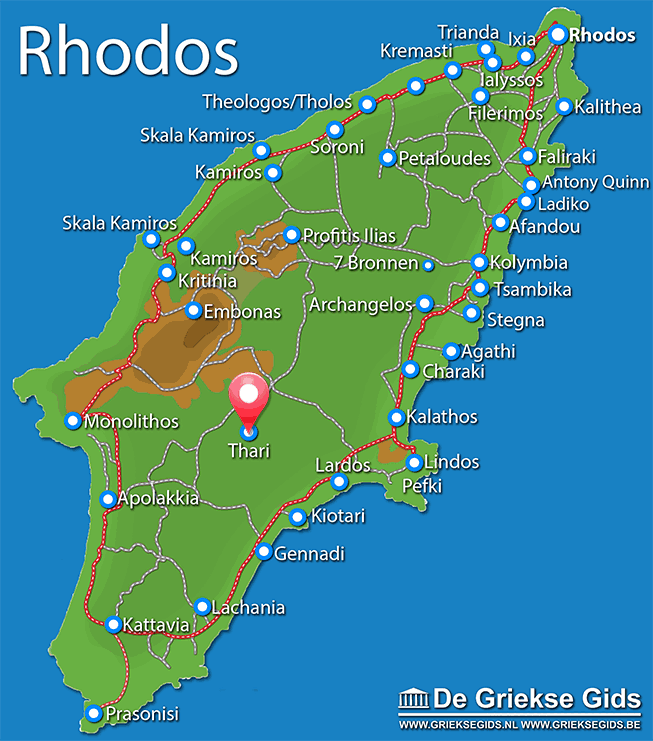 Waar ligt Thari Waar ligt Rhodos