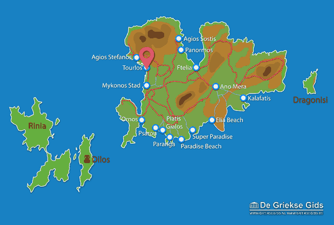Waar ligt Mykonos
