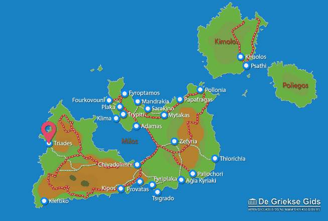 Waar ligt Milos