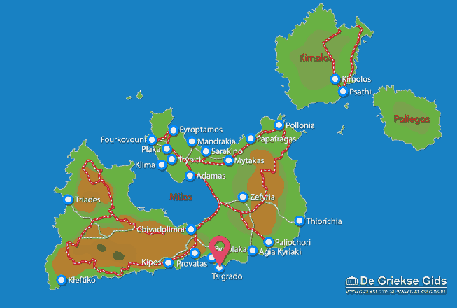 Waar ligt Milos