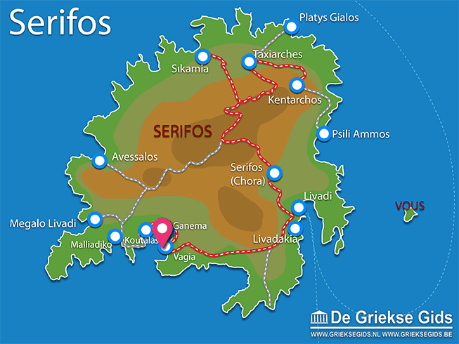 Waar ligt Vagia Waar ligt Serifos