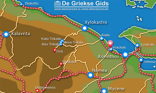 Waar ligt Vrachati Waar ligt Korinthia